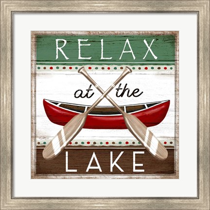 Framed Relax at the Lake Print