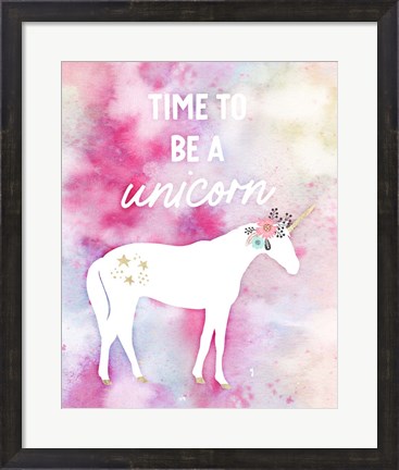 Framed Time to be a Unicorn Print