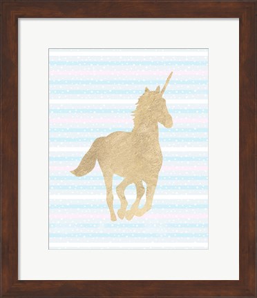 Framed Gold Unicorn II Print