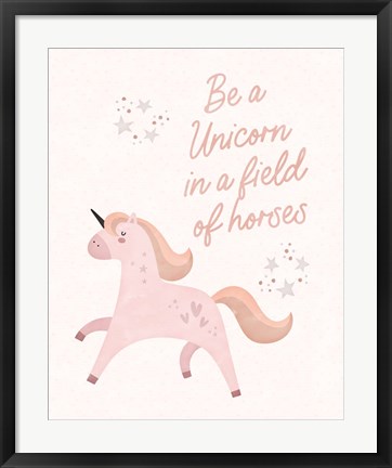 Framed Be a Unicorn Print