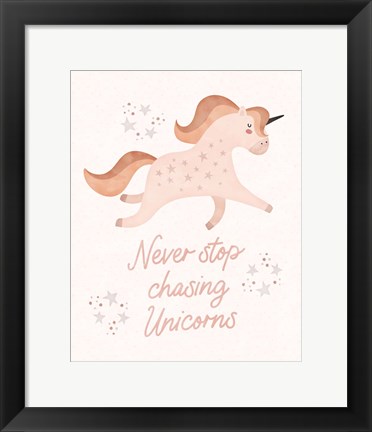 Framed Chasing Unicorns Print