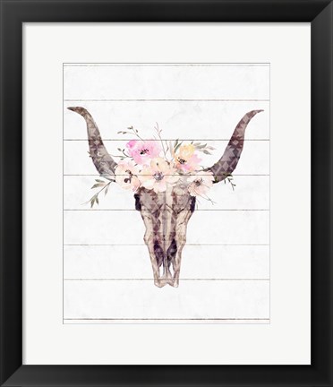 Framed Western Skull II Print