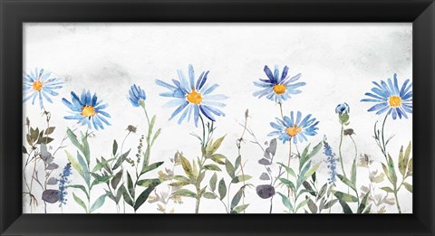 Framed Blue Wildflowers Print