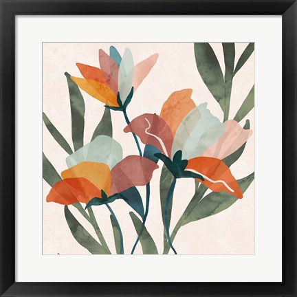 Framed Summer Bouquet III Print