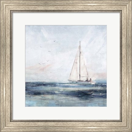 Framed Blue Sailing Print