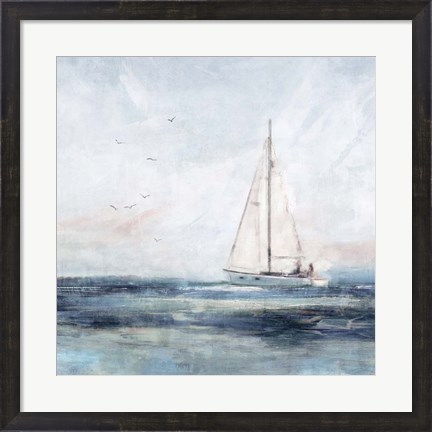 Framed Blue Sailing Print