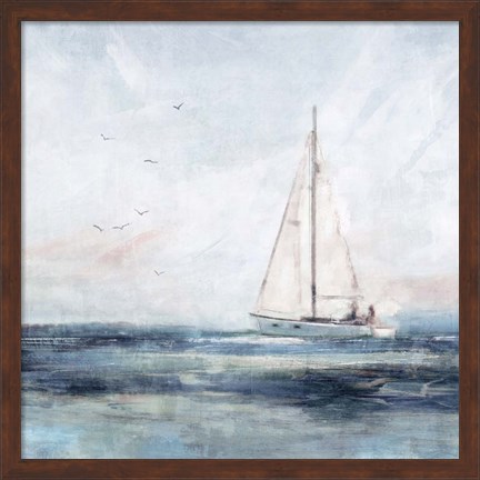 Framed Blue Sailing Print