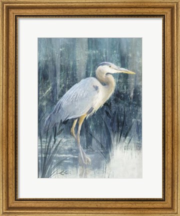 Framed Glacier Heron III Print