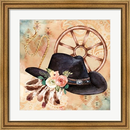 Framed Cowboy Hat Print