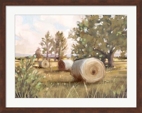 Framed Hay Bales Print