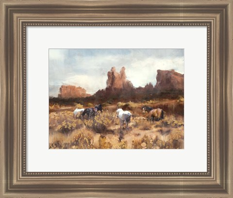 Framed Desert Horses Print