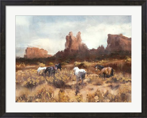 Framed Desert Horses Print