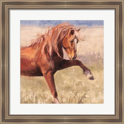 Framed Red Stallion Print