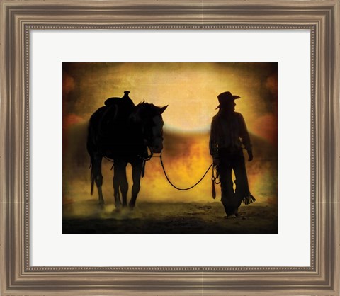 Framed AZ Cowgirl Print