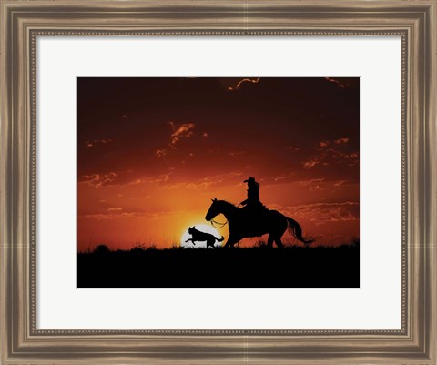 Framed Scarlet Sunset Print