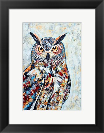 Framed Great Horned Owl Print