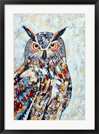 Framed Great Horned Owl Print