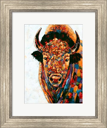 Framed Autumn Bison Print