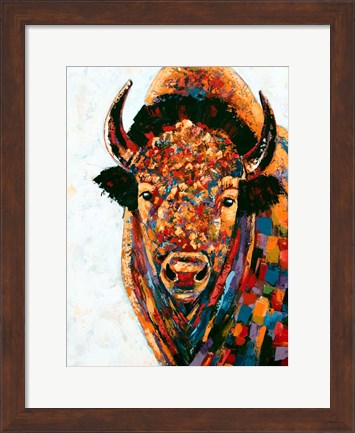 Framed Autumn Bison Print