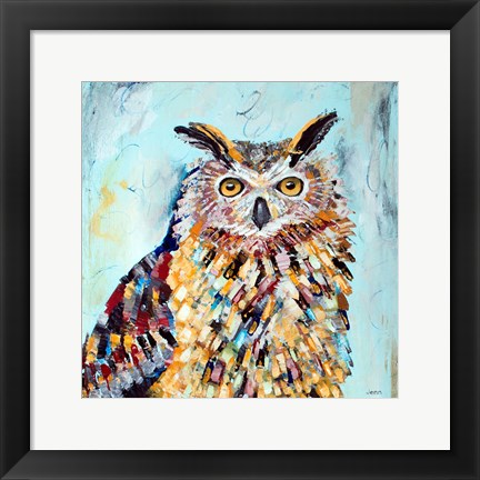 Framed Great Horned Owl Print