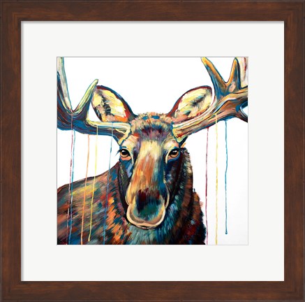 Framed Moose Drip Print