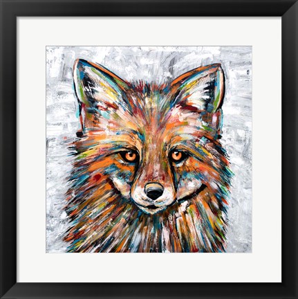 Framed Fox of Many Colors Print