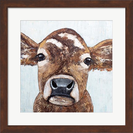 Framed Pearl the Cow Print