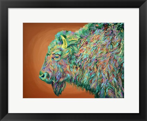 Framed Bison No. 2 Print