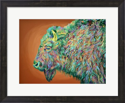 Framed Bison No. 2 Print