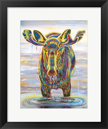 Framed Water Moose Print