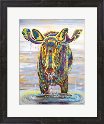 Framed Water Moose Print