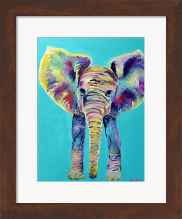 Framed Baby Blue Elephant Print