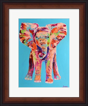 Framed Baby Pink Elephant Print