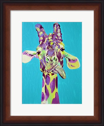 Framed Dopey Giraffe Print