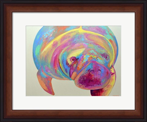 Framed Hue Manatee Print