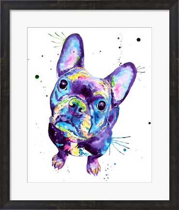 Framed Dark Frenchie Print