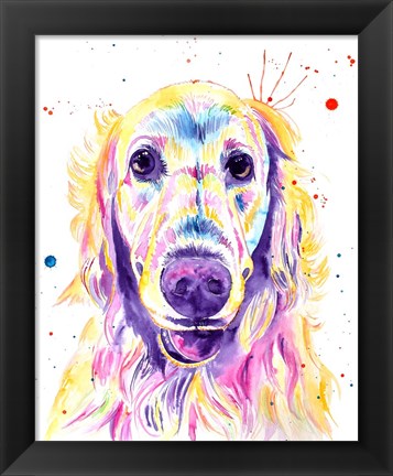 Framed Aurora Golden Retriever Print