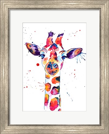 Framed Giraffe Named Steve Print