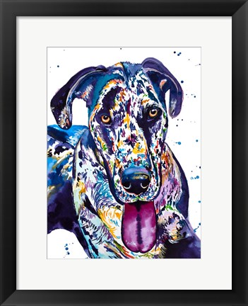 Framed Colorful Great Dane Print