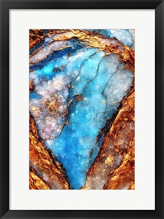 Framed Aqua Pegmatite Print