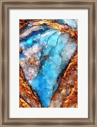 Framed Aqua Pegmatite Print