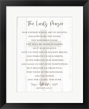 Framed Lord&#39;s Prayer Print