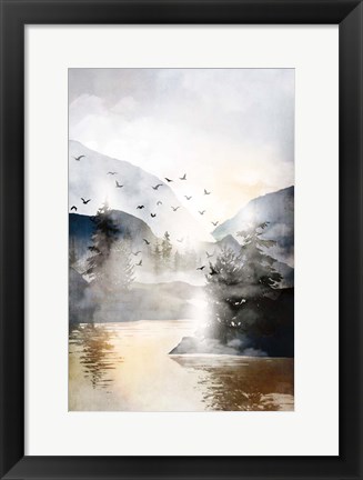 Framed Misty Landscape Print