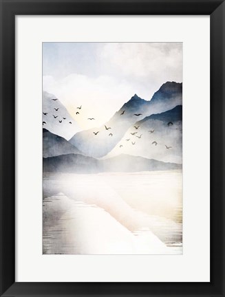 Framed Misty Landscape II Print