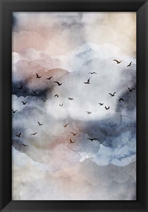 Framed Misty Landscape III Print