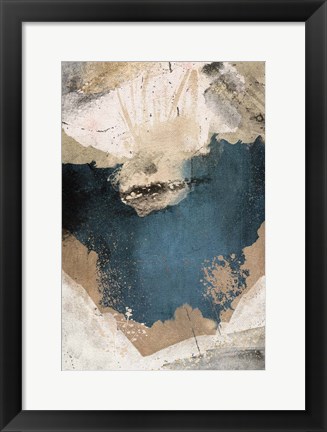 Framed Navy Shards Print