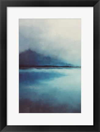 Framed Misty Blue Landscape Print