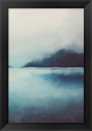 Framed Misty Blue Landscape II Print