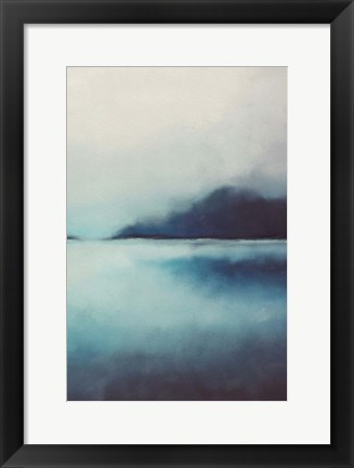 Framed Misty Blue Landscape II Print