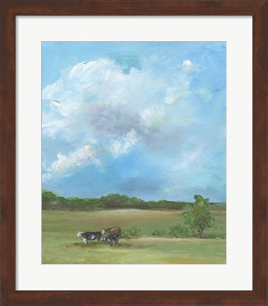 Framed Cow Pasture Print